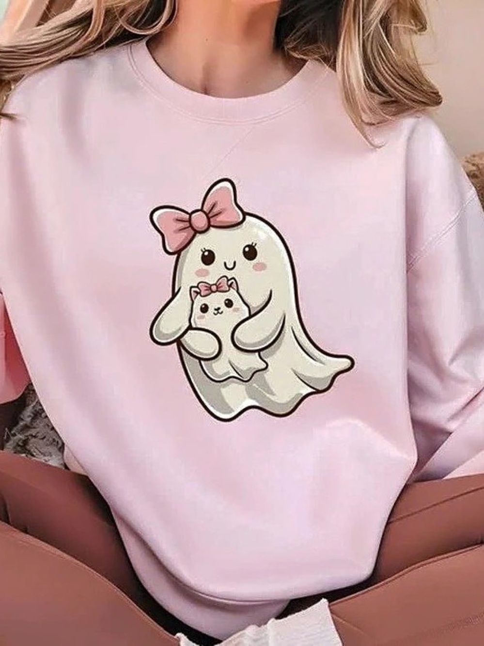 Pink Graphic Sweatshirt Like New